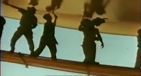 Pintores trabalhando na construção de Brasília
